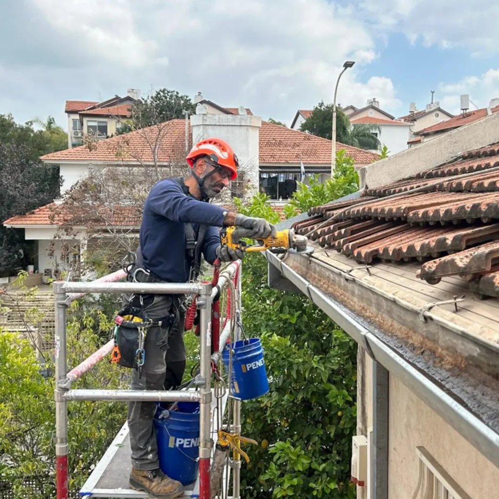 עבודות איטום בגובה איטום קירות בסנפלינג רפאל עובדיה